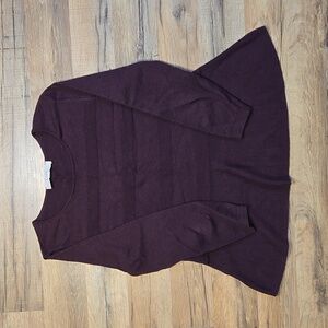 LOFT medium light purple sweater with flare waist